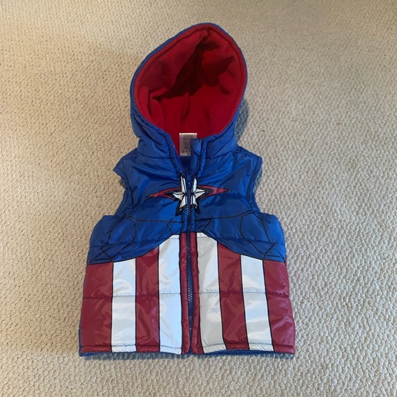 Marvel Other - Toddler Marvel Captain America puffer vest 3T